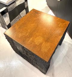 Paul Evans Rare Sculpted Bronze Side Table by Paul Evans for Directional - 4603690
