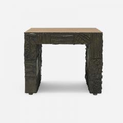 Paul Evans Rare Sculpted Bronze Side Table by Paul Evans for Directional - 4603694