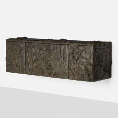 Paul Evans Rare Sculpted Bronze Wall Hanging Cabinet by Paul Evans Model - 4005172