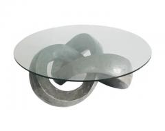 Paul Evans Round Studio Mid Century Abstract Modern Coffee Table in Sculptural Form Glass - 3330845