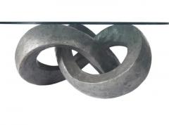 Paul Evans Round Studio Mid Century Abstract Modern Coffee Table in Sculptural Form Glass - 3330850