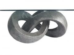 Paul Evans Round Studio Mid Century Abstract Modern Coffee Table in Sculptural Form Glass - 3330880