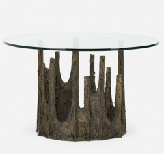 Paul Evans SCULPTED AND PATINATED BRONZE STALAGMITE CIRCULAR DINING TABLE BY PAUL EVANS - 2169170