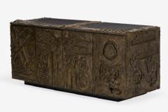 Paul Evans Sculped and Patinated Bronze Credenza by Paul Evans for Directional - 1387585