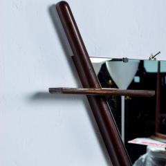 Paul Evans Sculptural Mexican Modernist Angular Mirror Wall Shelf in Mahogany - 1235873