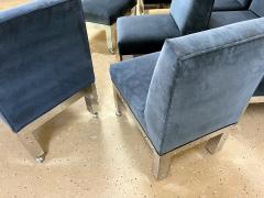 Paul Evans Set of Eight Chrome Cityscape Dining Chairs by Paul Evans for Directional - 2785387