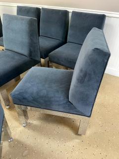 Paul Evans Set of Eight Chrome Cityscape Dining Chairs by Paul Evans for Directional - 2785388