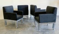Paul Evans Set of Four Chrome Cityscape Chairs by Paul Evans for Directional - 3175584