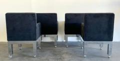 Paul Evans Set of Four Chrome Cityscape Chairs by Paul Evans for Directional - 3175585