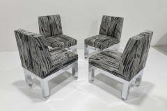 Paul Evans Set of Four Chrome Cityscape Dining Chairs by Paul Evans for Directional - 3979959