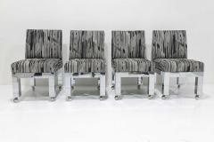 Paul Evans Set of Four Chrome Cityscape Dining Chairs by Paul Evans for Directional - 3979961