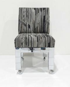 Paul Evans Set of Four Chrome Cityscape Dining Chairs by Paul Evans for Directional - 3979964
