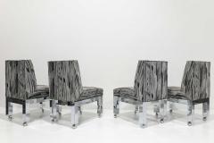 Paul Evans Set of Four Chrome Cityscape Dining Chairs by Paul Evans for Directional - 3979968