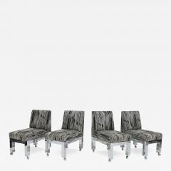 Paul Evans Set of Four Chrome Cityscape Dining Chairs by Paul Evans for Directional - 3981515