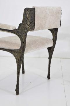 Paul Evans Set of Six Paul Evans Brutalist Sculpted Bronze and Resin Dining Chairs 1972 - 1133039