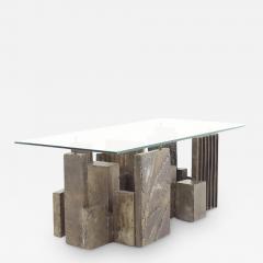 Paul Evans Style Mid Century Steel Coffee Table - 2572931