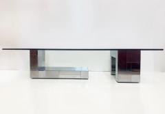 Paul Evans Vintage Chrome Paul Evans Cityscape Tiled Coffee Table Original Glass Top - 4593623