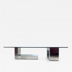 Paul Evans Vintage Chrome Paul Evans Cityscape Tiled Coffee Table Original Glass Top - 4595027
