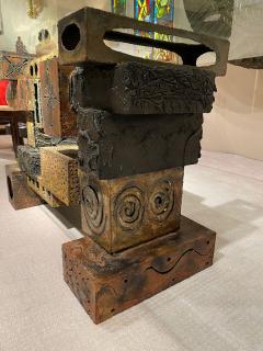 Paul Evans WELDED POLYCHROMED AND PATINATED STEEL SKYLINE DINING TABLE BY PAUL EVANS - 2946051