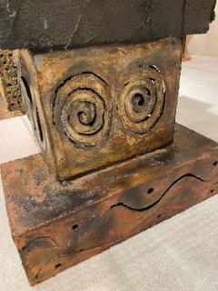 Paul Evans WELDED POLYCHROMED AND PATINATED STEEL SKYLINE DINING TABLE BY PAUL EVANS - 2946090