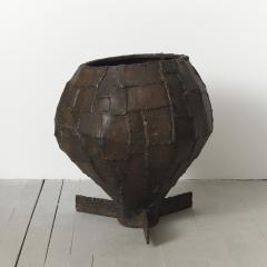 Paul Evans Welded Patchwork Steel Urn USA c 1970 s - 112745