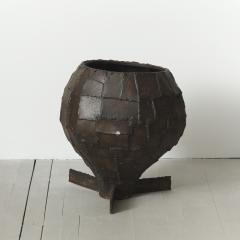 Paul Evans Welded Patchwork Steel Urn USA c 1970 s - 112746