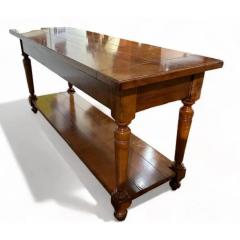 Paul Ferrante 18th C Sryle French Country Solid Fruitwood Console Table - 3348088