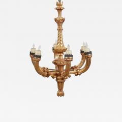 Paul Ferrante 18th C Style Paul Ferrante Celestial Yellow Gold Giltwood Chandelier - 4344788