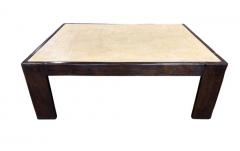 Paul Ferrante Modern Paul Ferrante Ivory Crackle Walnut Coffee Cocktail Table - 3877548