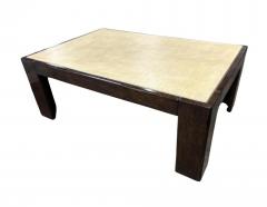 Paul Ferrante Modern Paul Ferrante Ivory Crackle Walnut Coffee Cocktail Table - 3877549