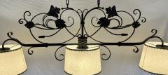 Paul Ferrante Monumental Hand Forged Iron Kitchen or Billiard Chandelier by Paul Ferrante - 4601932