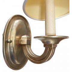 Paul Ferrante Pair of Regency Style Paul Ferrante White Gold Giktwood Sconces - 4707499