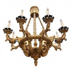 Paul Ferrante Paul Ferrante 18c Style Medici Italian Giltwood Chandelier - 4663956