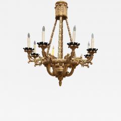 Paul Ferrante Paul Ferrante 18c Style Medici Italian Giltwood Chandelier - 4682305