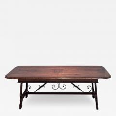 Paul Ferrante Paul Ferrante 18th C Style Italian Walnut Iron Extension Dining Table - 3081847