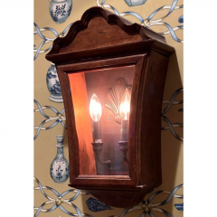 Paul Ferrante Paul Ferrante Walnut Lantern Designer Wall Sconce - 3499681