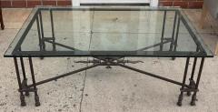 Paul Ferrante Paul Ferrante Wrought Iron Glass Cocktail Coffee Table - 3870396