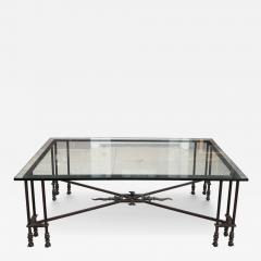 Paul Ferrante Paul Ferrante Wrought Iron Glass Cocktail Coffee Table - 3871453