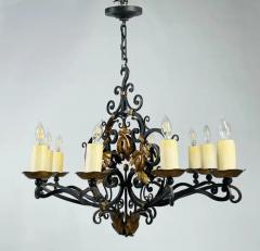 Paul Ferrante Wrought Iron Gold Gilt Chandelier by Paul Ferrante USA 2016 - 3438249