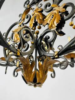 Paul Ferrante Wrought Iron Gold Gilt Chandelier by Paul Ferrante USA 2016 - 3438271