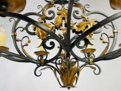 Paul Ferrante Wrought Iron Gold Gilt Chandelier by Paul Ferrante USA 2016 - 3438275