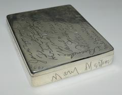 Paul Flato Paul Flato Whimsies Silver Box Movie Stars Autographs c 1939 - 3384999