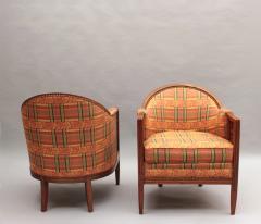 Paul Follot Pair of Fine French Art Deco Mahogany Armchairs by Paul Follot - 3494963