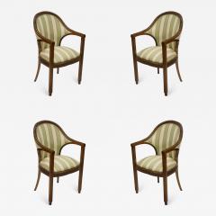 Paul Follot Paul Follot Four Sculpted Rosewood Armchairs - 1580205