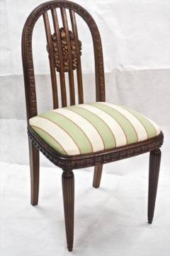 Paul Follot Paul Follot Four Sculpted Rosewood Side Chairs - 1578425