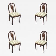 Paul Follot Paul Follot Four Sculpted Rosewood Side Chairs - 1580203