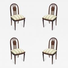 Paul Follot Paul Follot Four Sculpted Rosewood Side Chairs - 1580203