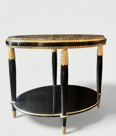 Paul Follot Paul Follot Pair of Black Lacquer and Gilded side Tables - 4612756