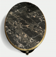Paul Follot Paul Follot Pair of Black Lacquer and Gilded side Tables - 4612760