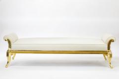 Paul Follot Paul Follot art deco gold leaf frame very long bench - 829935